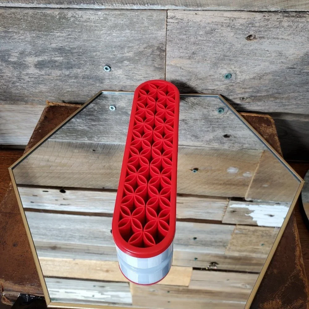 Makeup Brush Organizer- Red -Flexible-Portable-Silicone